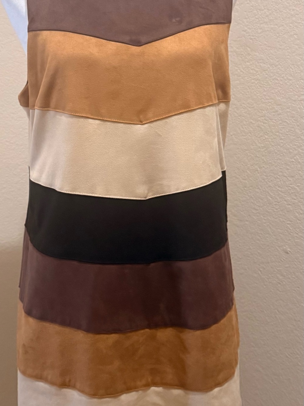SHOW ME YOUR MUMU WOMEN'S FAUX SUEDE CHEVRON MOD MINI DRESS in Medium - Picture 4 of 4